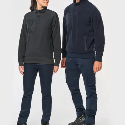 WK905 - Polaire écoresponsable col zippé unisexe