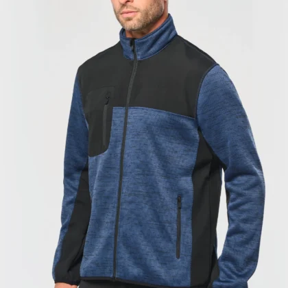 WK9108 - Veste recyclée en polytricot homme