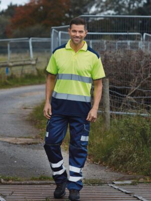 YHVJ220 - Polo bicolore haute visibilité