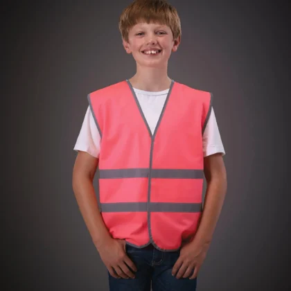YHVW102CH - Gilet avec bordures et bandes réfléchissantes