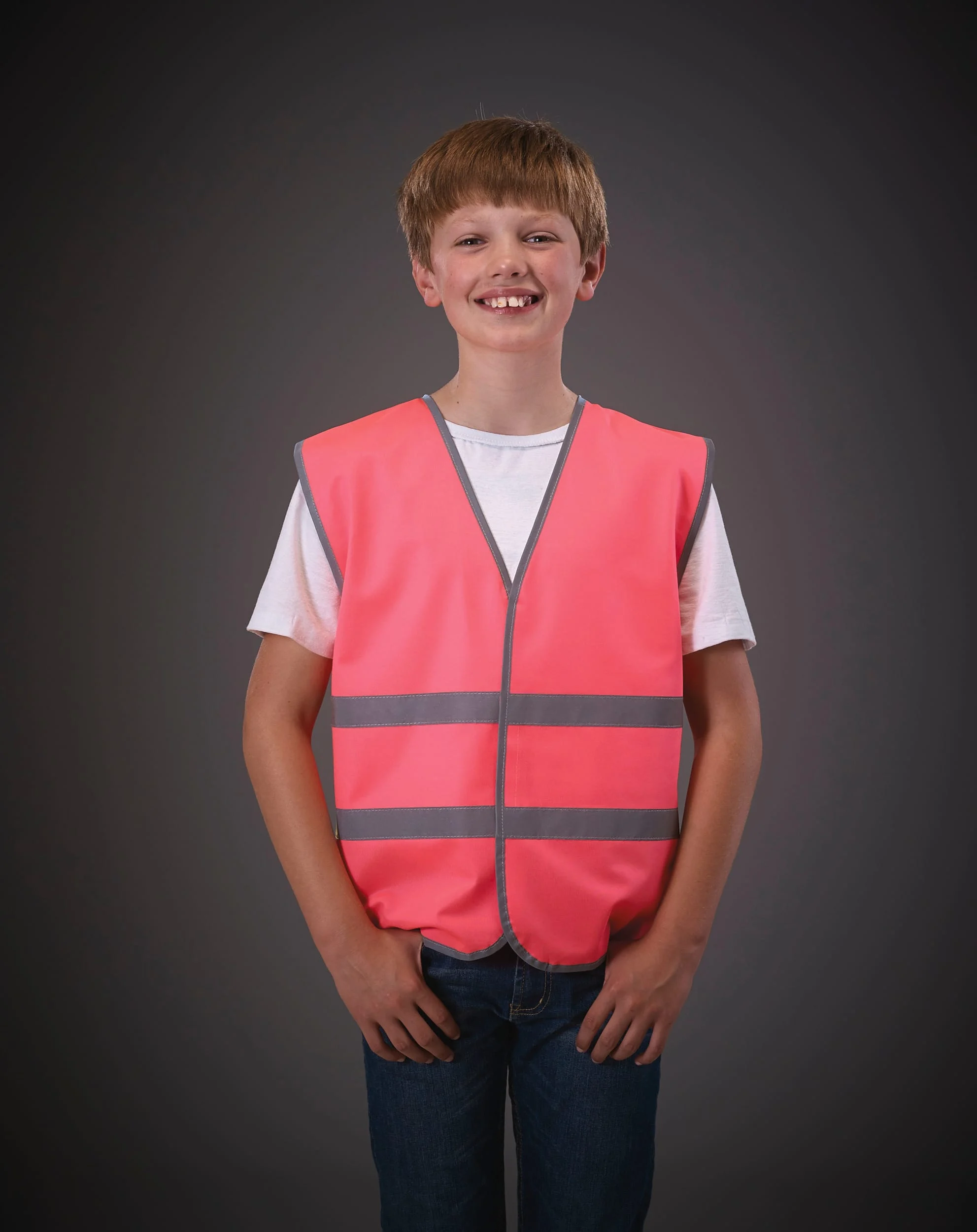 YHVW102CH - Gilet avec bordures et bandes réfléchissantes