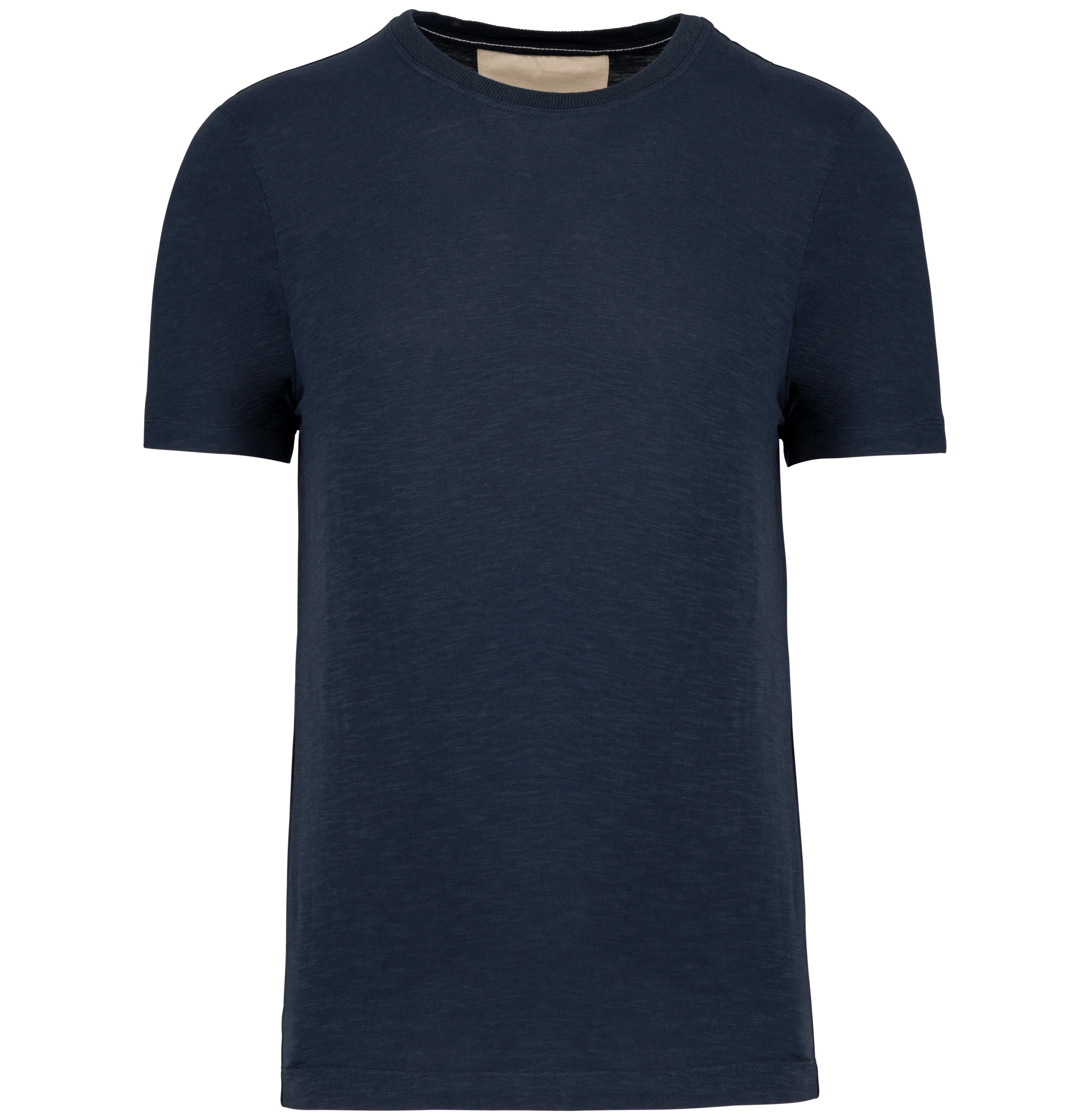 KNS303 - T-shirt slub écoresponsable col rond manches courtes homme
