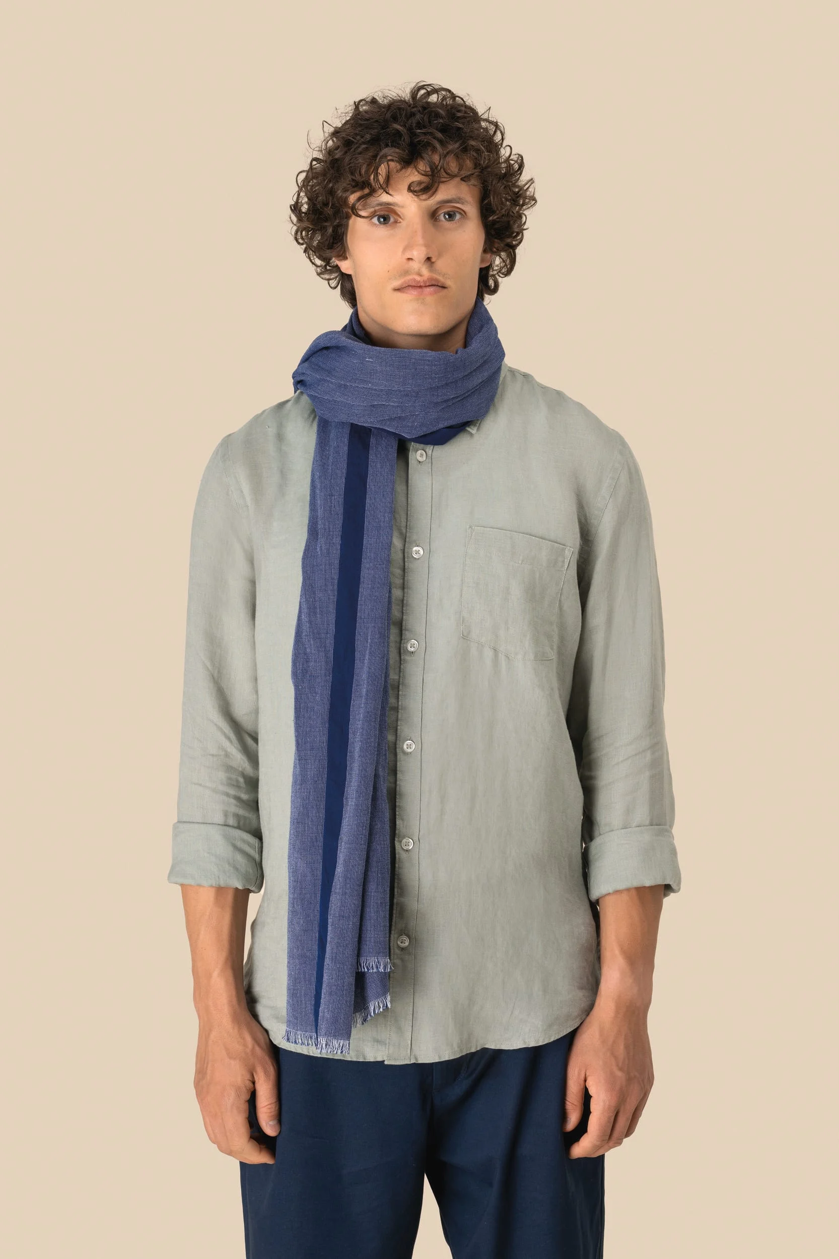 SP158 - Chèche en chambray unisexe