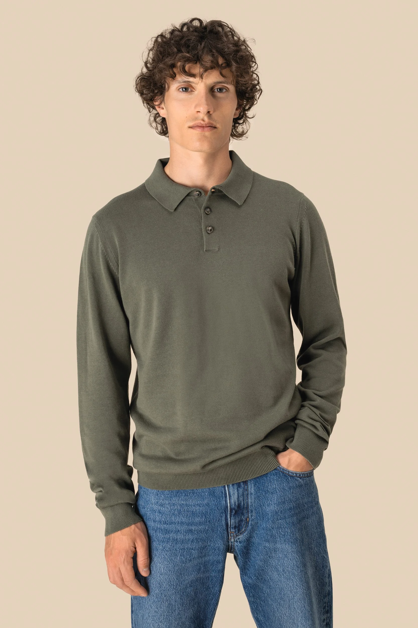 SP204 - Polo écoresponsable manches longues homme