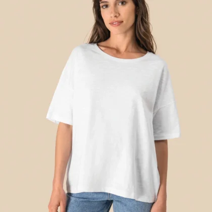 SP304 - T-shirt écoresponsable slub oversize femme