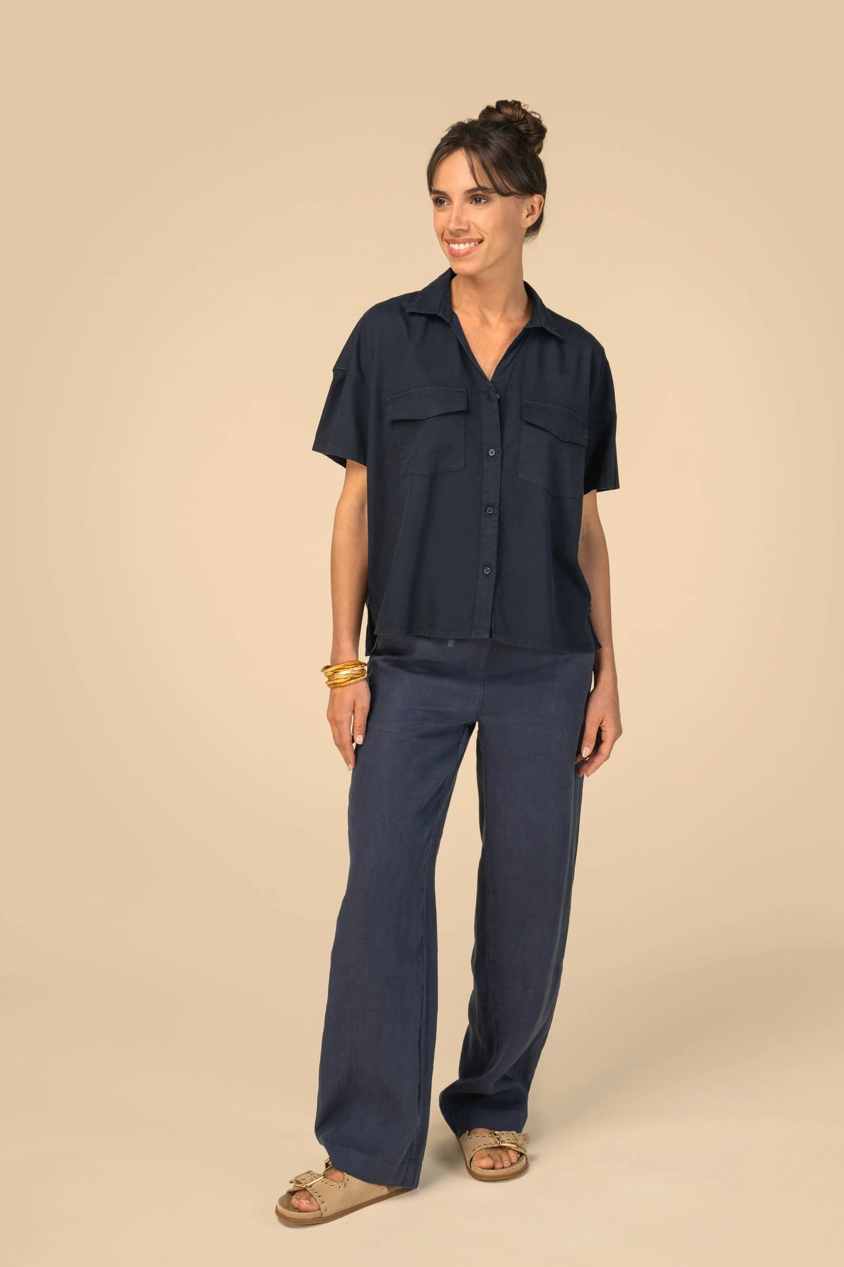 SP514 - Chemise écoresponsable oversize en lyocell femme – Image 2