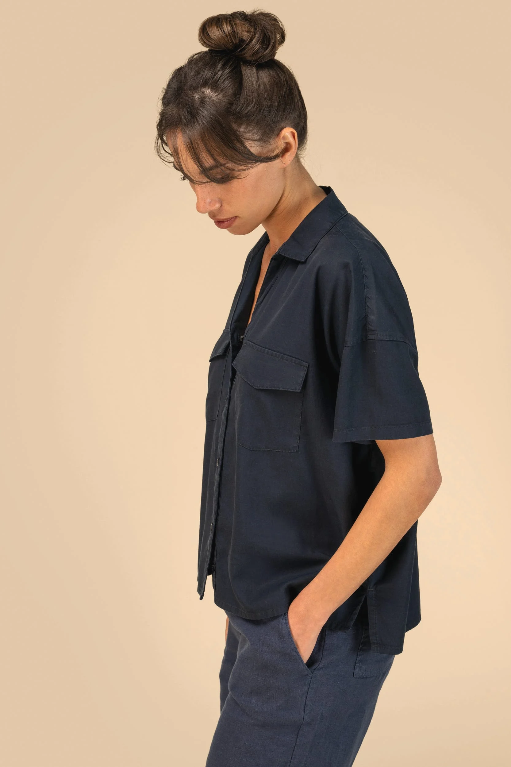 SP514 - Chemise écoresponsable oversize en lyocell femme – Image 4
