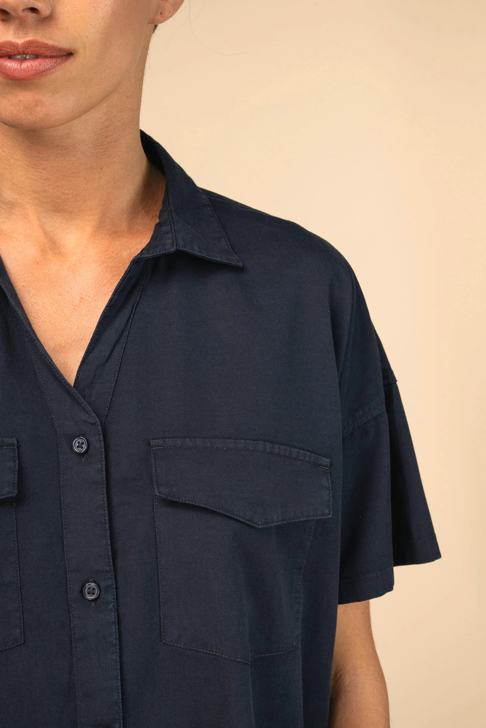 SP514 - Chemise écoresponsable oversize en lyocell femme – Image 6