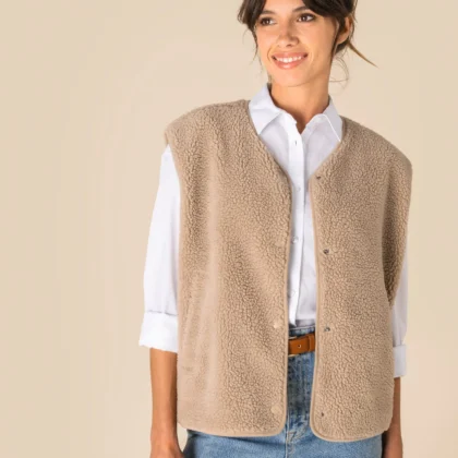 SP604 - Veste sans manches en sherpa femme