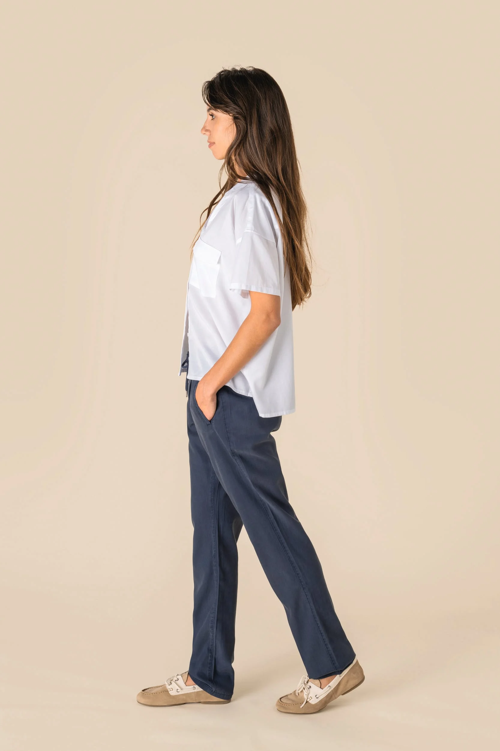 SP724 - Pantalon écoresponsable délavé en lyocell femme – Image 3