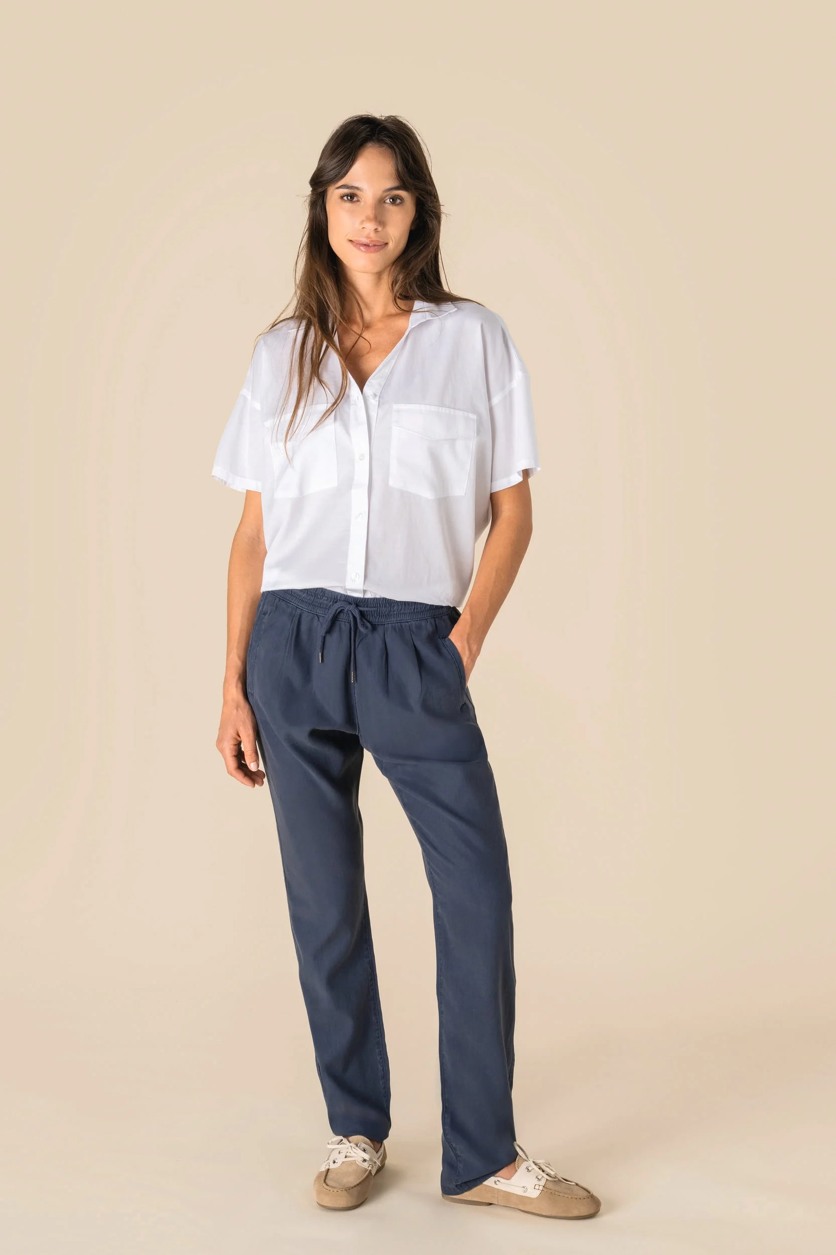 SP724 - Pantalon écoresponsable délavé en lyocell femme – Image 2