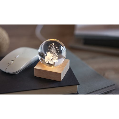 CX1541 - SANTA LIGHT Boule de Noël verre avec LED – Image 5