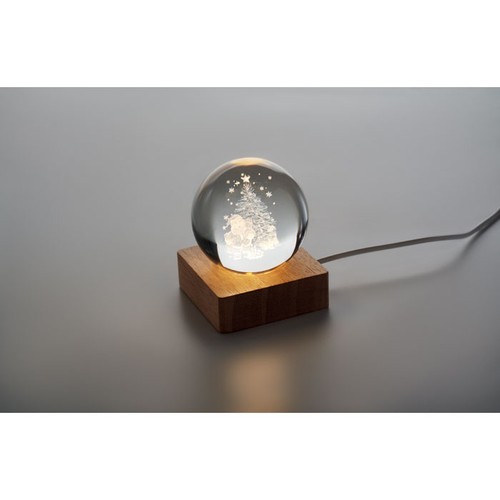CX1541 - SANTA LIGHT Boule de Noël verre avec LED – Image 6