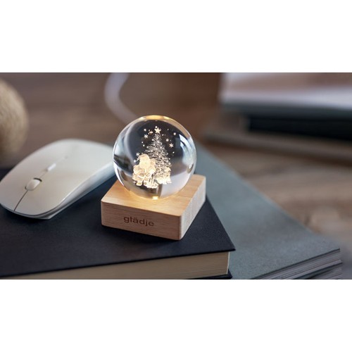 CX1541 - SANTA LIGHT Boule de Noël verre avec LED – Image 4