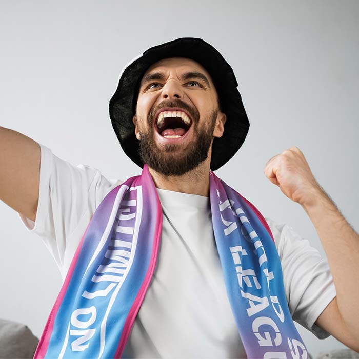 MW2005 - Echarpe double épaisseur en tissu lycra en quadrichromie – Image 9