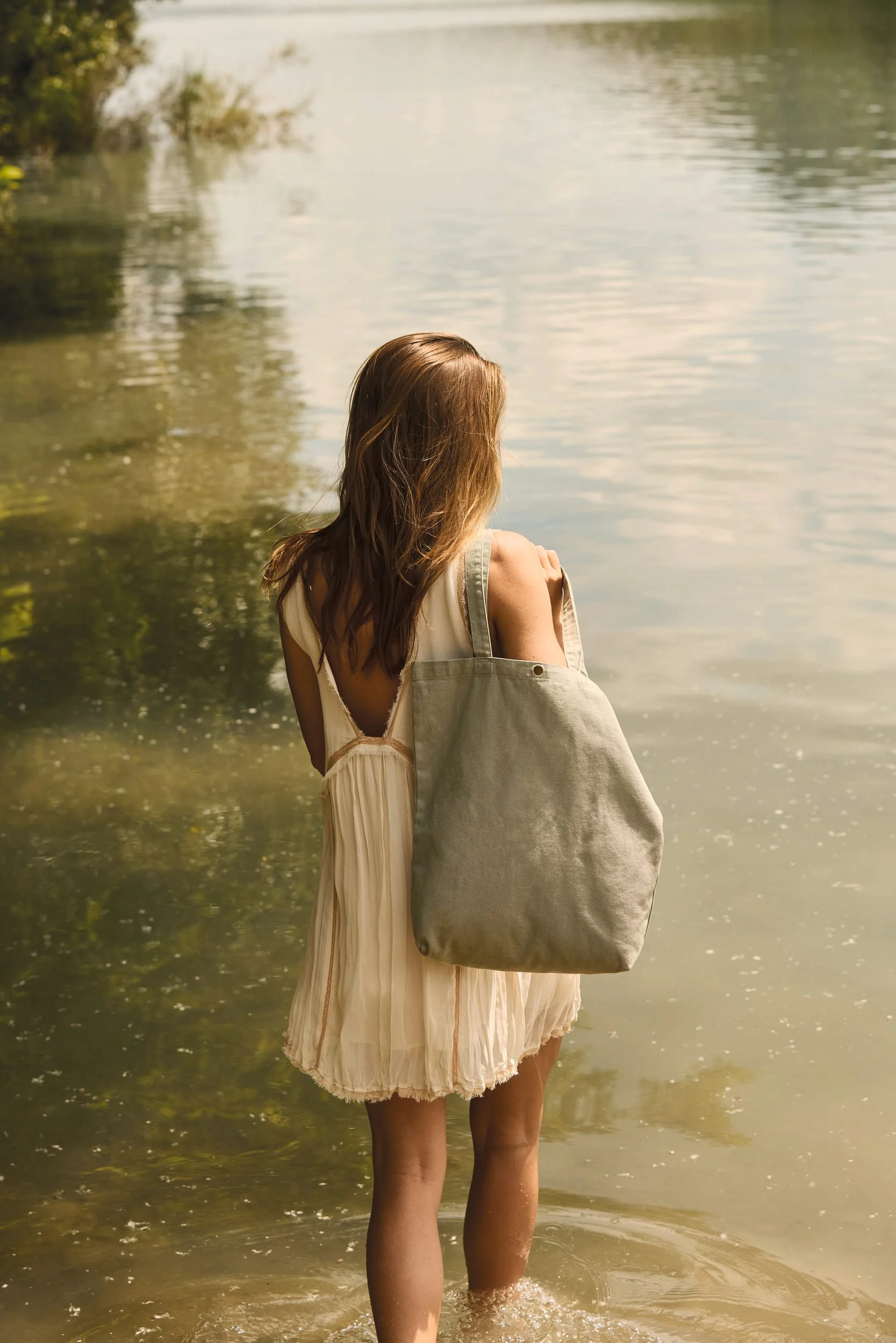 KI3213 - Sac shopping délavé en coton – Image 6
