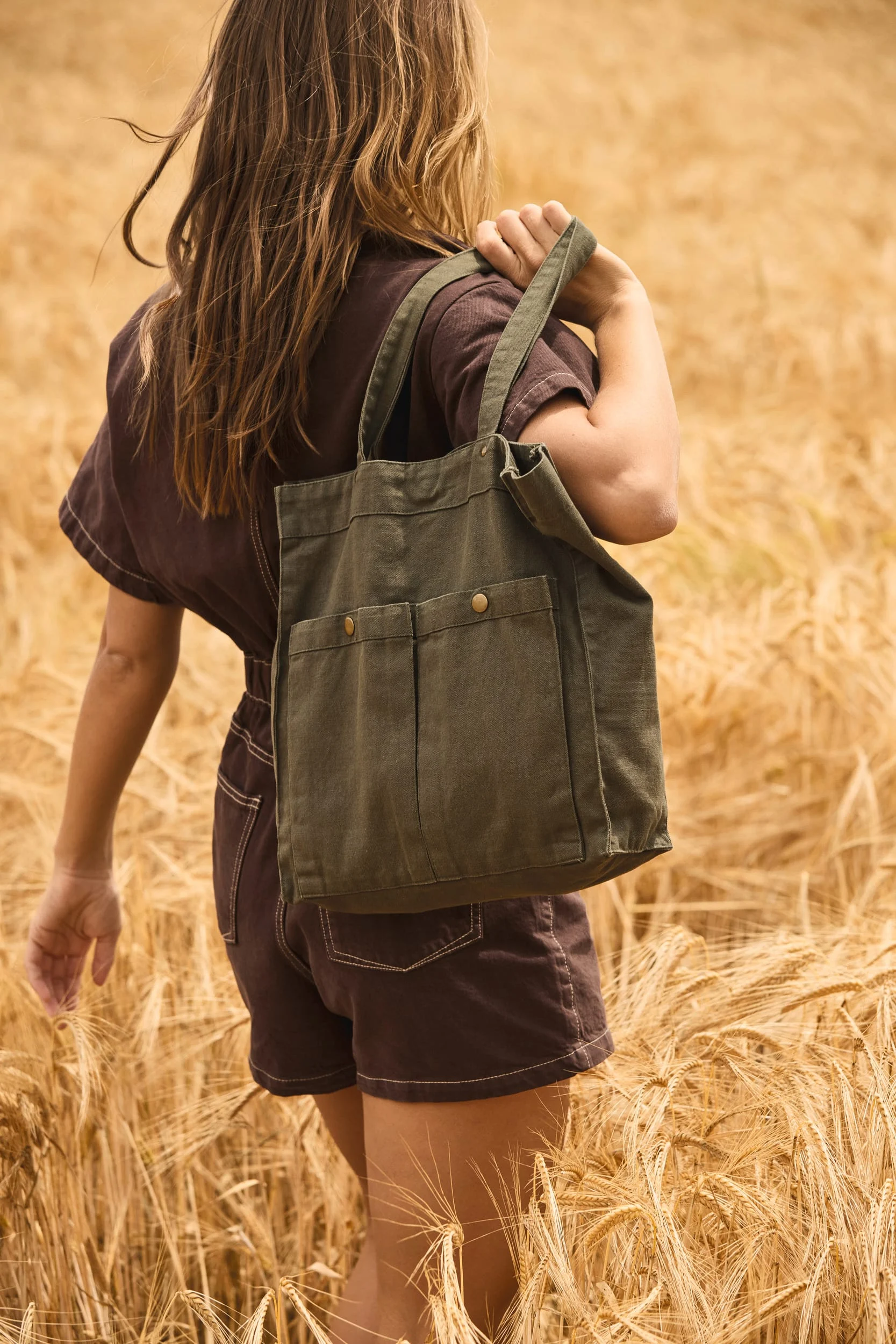 KI3215 - Sac à main à double poche frontale – Image 4