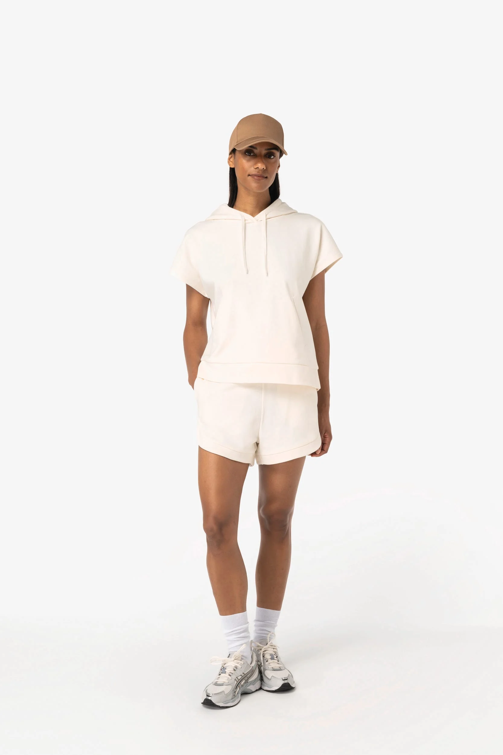 NS446 - Sweat-shirt écoresponsable à capuche oversize sans manches French Terry femme – Image 2