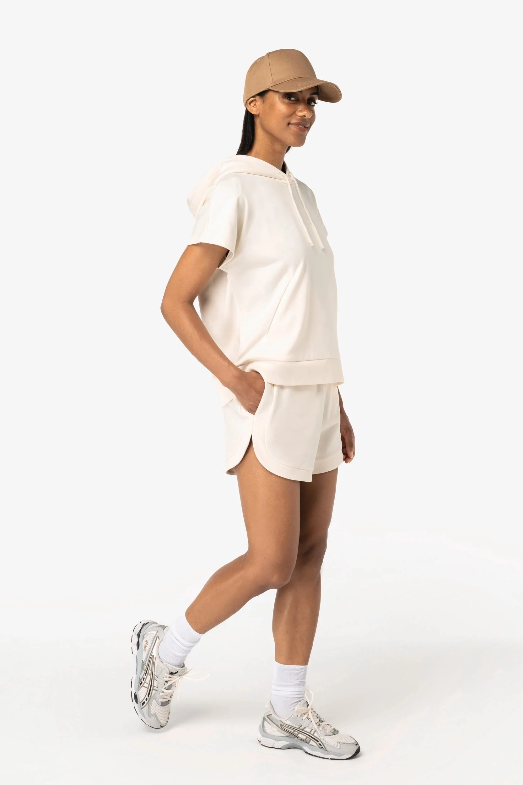 NS446 - Sweat-shirt écoresponsable à capuche oversize sans manches French Terry femme – Image 4