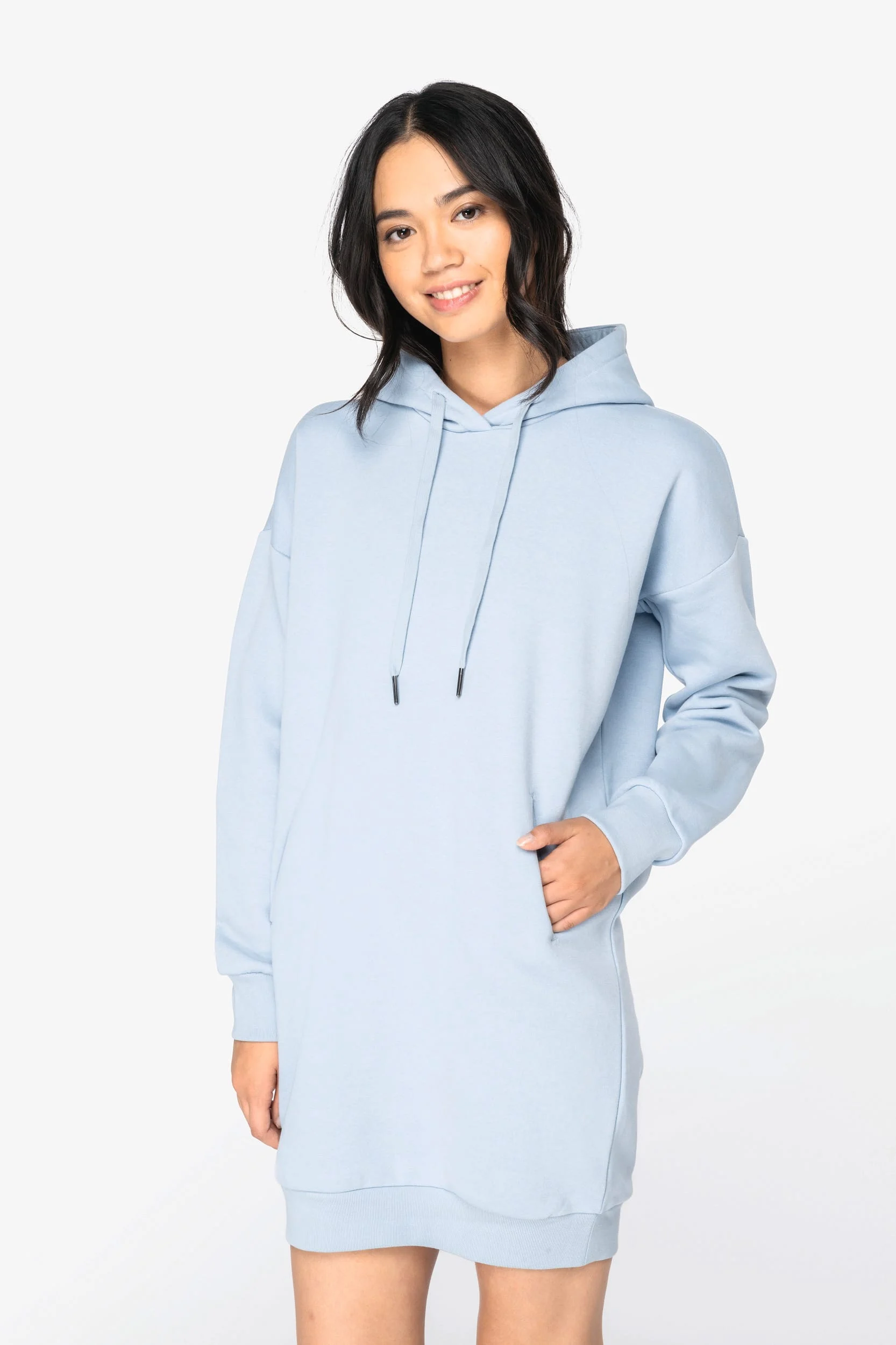 NS5005 - Robe sweat-shirt écoresponsable à capuche femme
