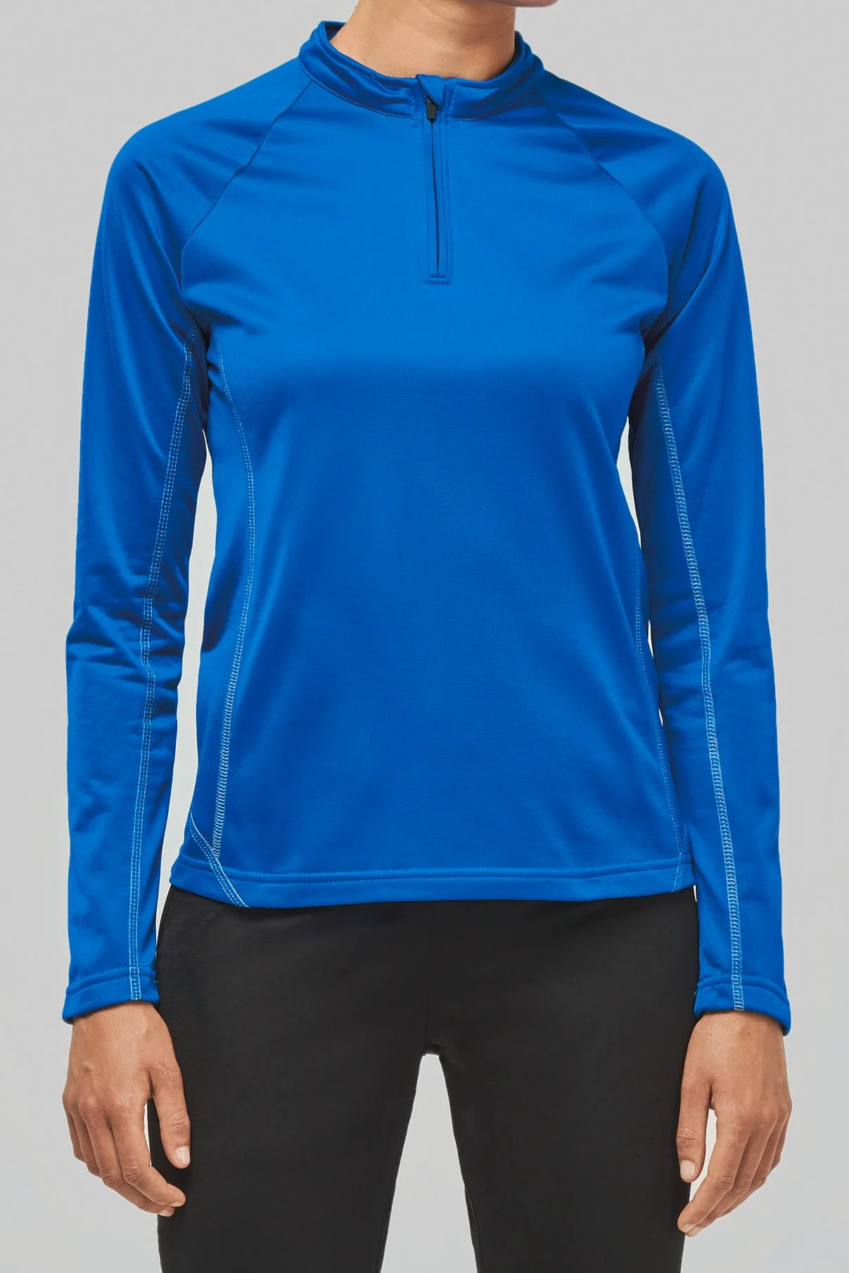 PA336 - Haut de sport manches longues ¼ zip femme