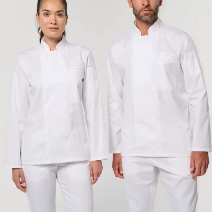 WK511 - Veste de cuisine écoresponsable et respirante manches longues unisexe