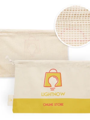 MB9009 - Sac à provisions en maille de coton et coton (30x20cm). Certifié Food Contact