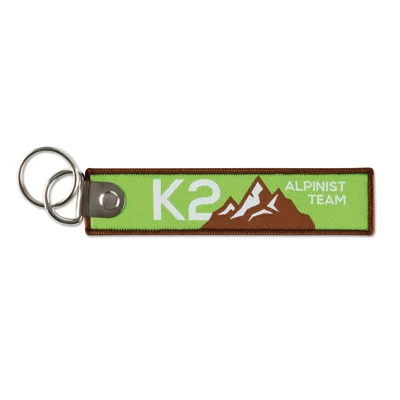MK2113 - Porte-clés tissé avec double anneau métallique