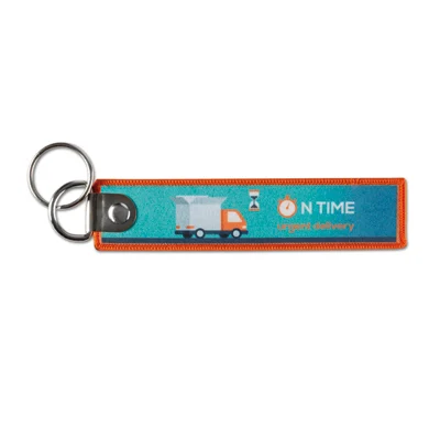 MK2114 - Porte-clés imprimé en quadrichromie avec double anneau métallique
