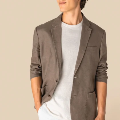SP600 - Blazer délavé en lin homme