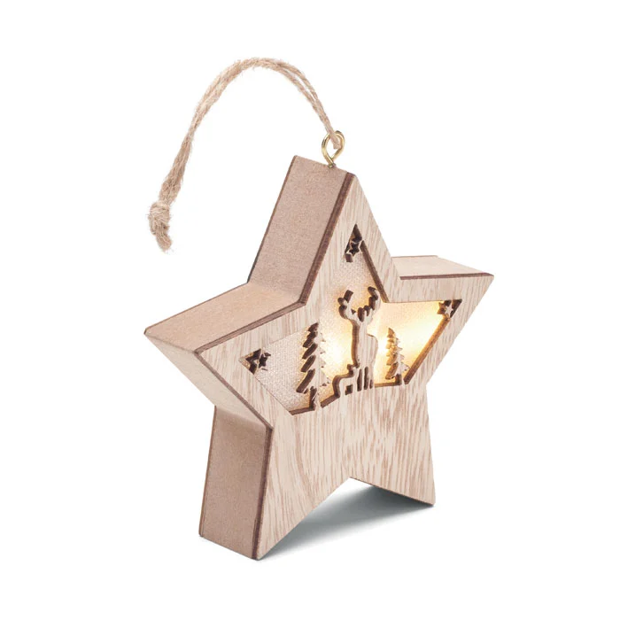 CX1527 - Suspension étoile MDF avec led