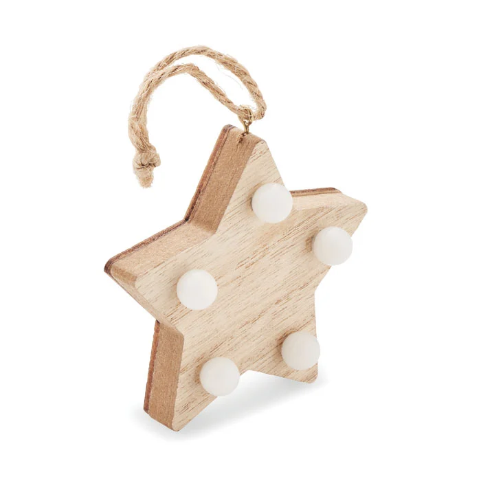 CX1531 - Étoile en bois avec lumières