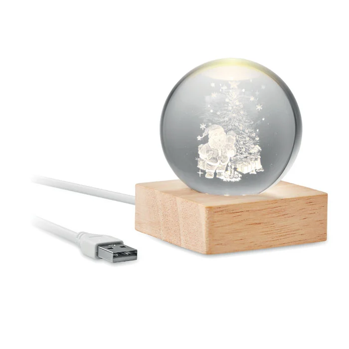 CX1541 - Boule de Noël verre avec LED