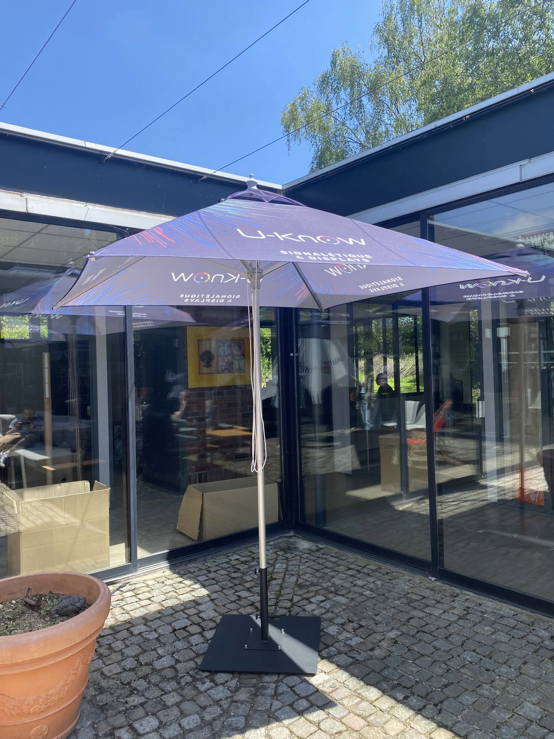 Parasol aluminium carré de 2x2m – Image 3