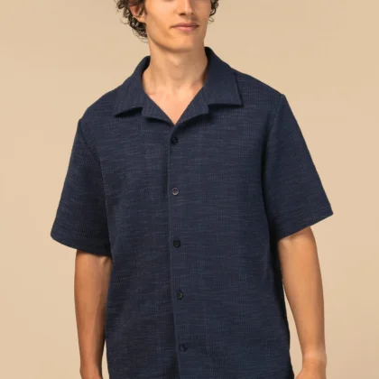 SP530 - Chemise à manches courtes texturée homme