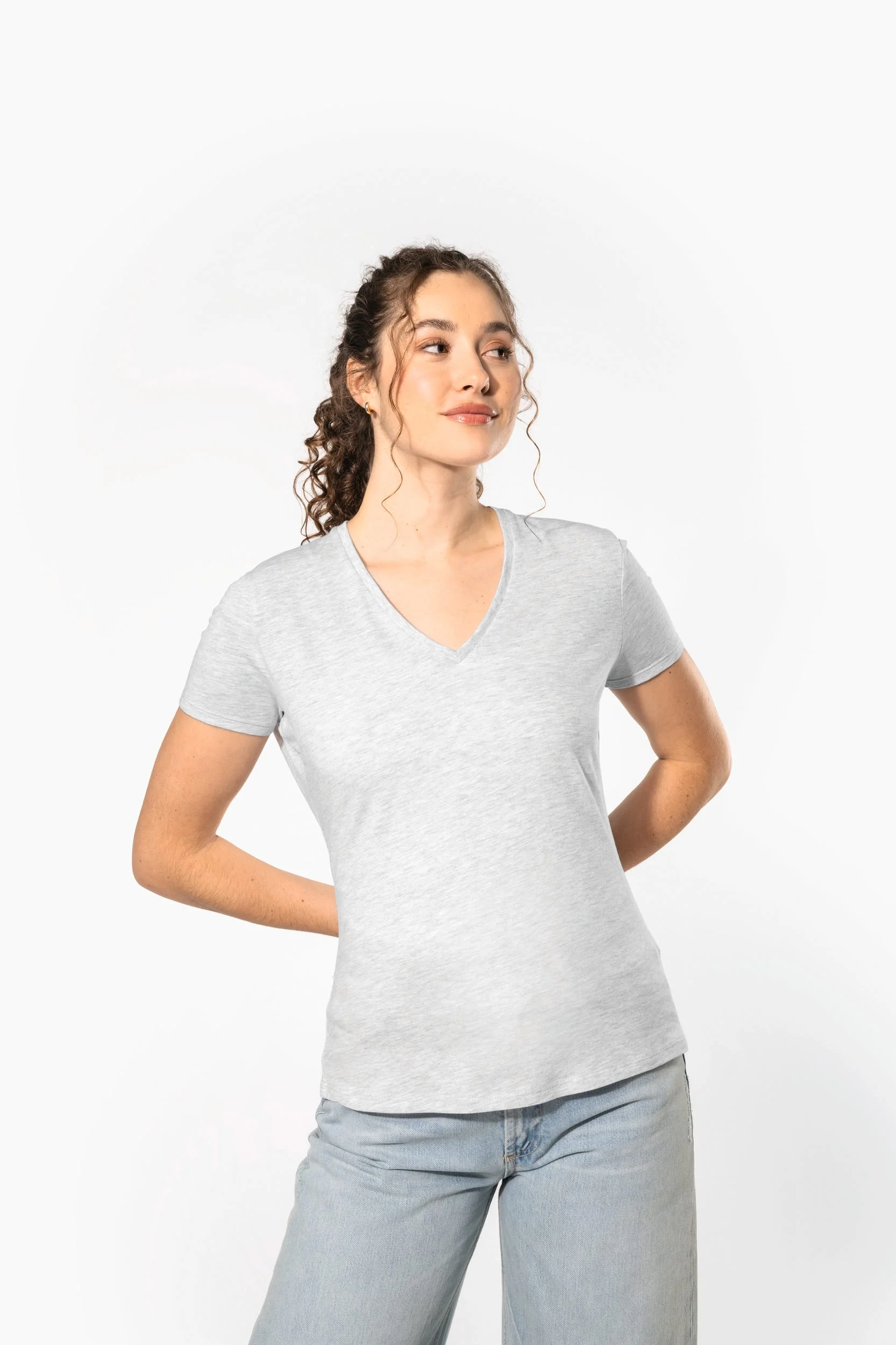 K3029ORG - T-shirt BIO150 col V femme – Image 17