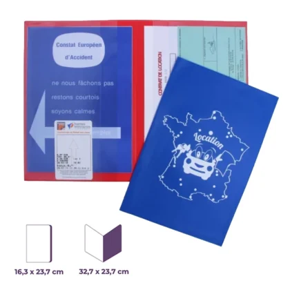 AUX1111 - Pochette étui Véhicule 2 Volets – Rangement Contrat, Carte Grise & Assurance