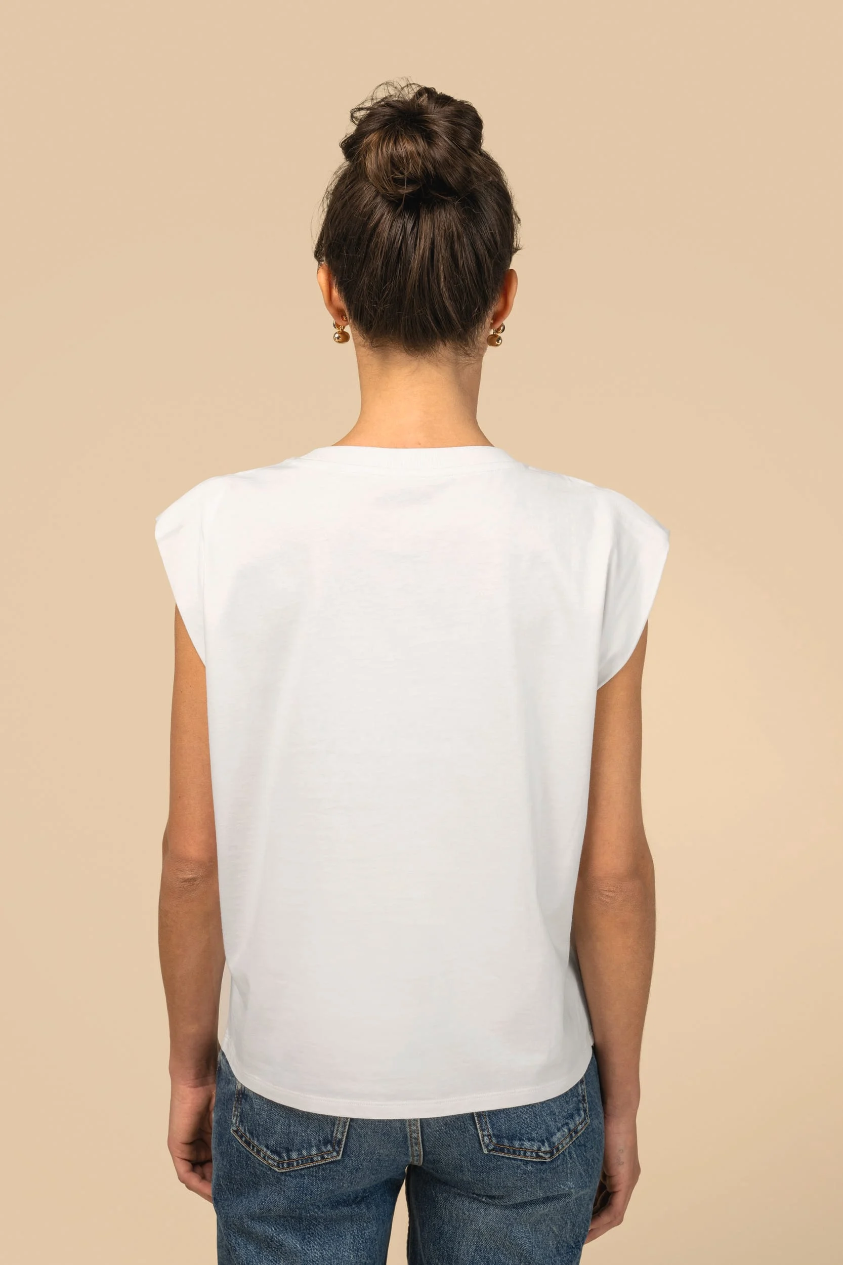 SP306 - T-shirt écoresponsable sans manches à épaulettes femme – Image 5