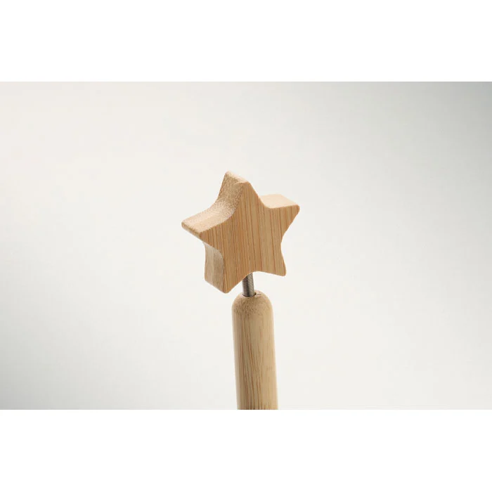 CX1581 - Stylo à bille étoile en bambou – Image 2