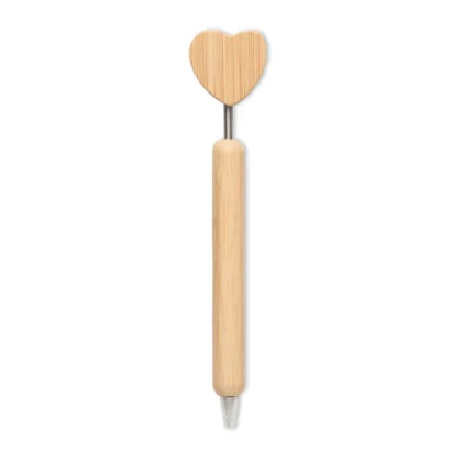 MO2659 - Stylo à bille cœur en bambou