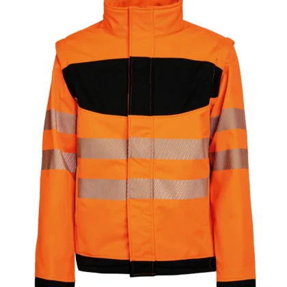 TXEOSSJ - Hi-Vis Veste Softshell avec poitrine noire