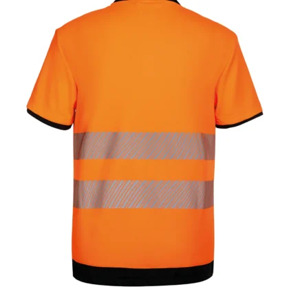 TXEOST - T-shirt Haute Visibilité avec poche poitrine noire