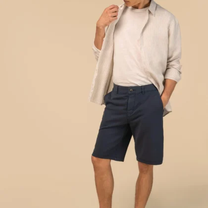 SP746 - Bermuda écoresponsable délavé en French Terry homme