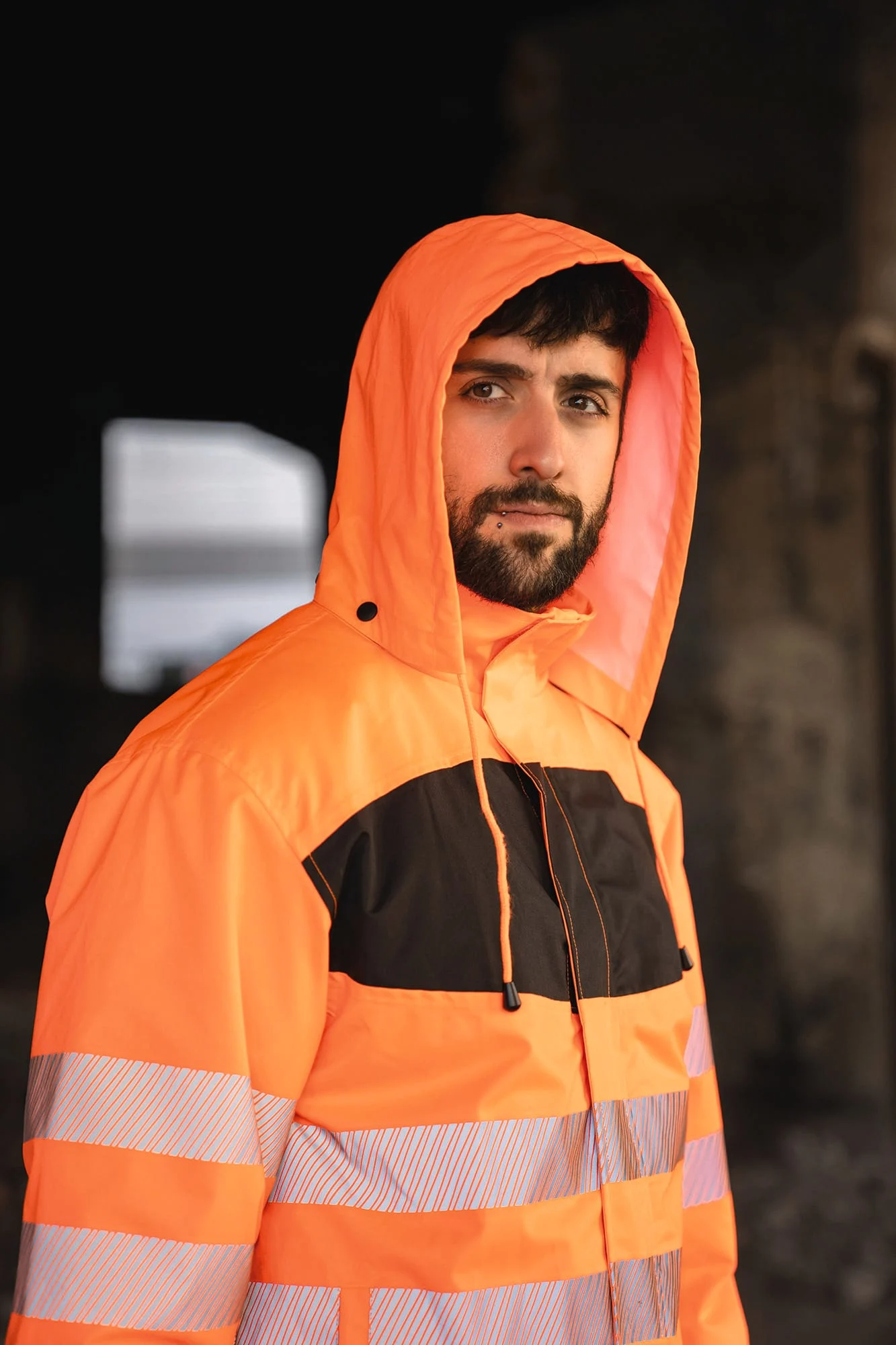 TXEOSP - Hi-Vis Parka avec poche poitrine noire – Image 8