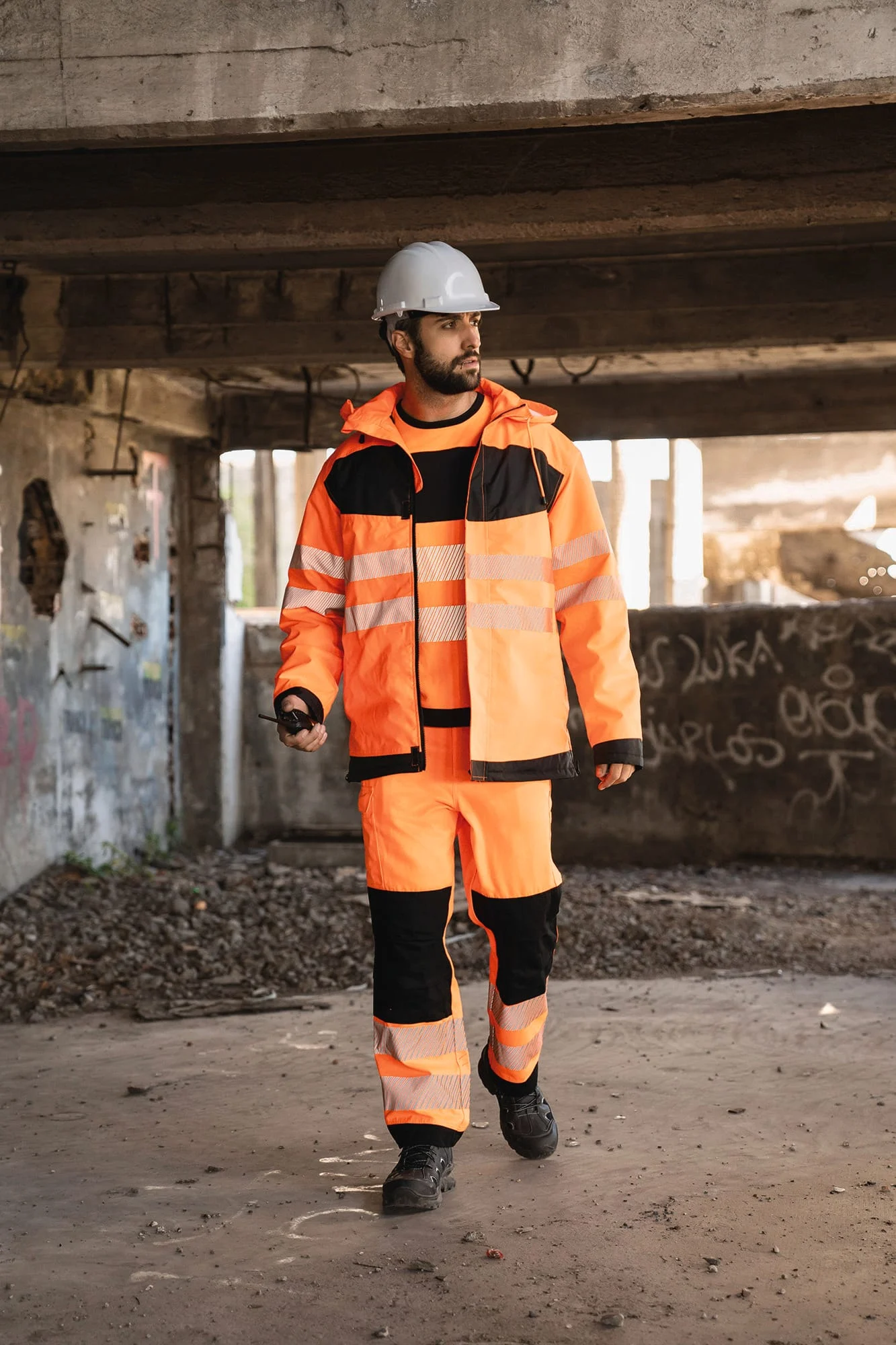 TXEOSP - Hi-Vis Parka avec poche poitrine noire – Image 3
