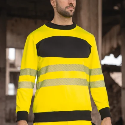 TXEOSSW - Hi-Vis Sweat-shirt avec poitrine noire