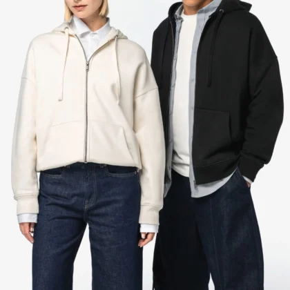 NS453 - Sweat-shirt écoresponsable zippé à capuche oversize unisexe