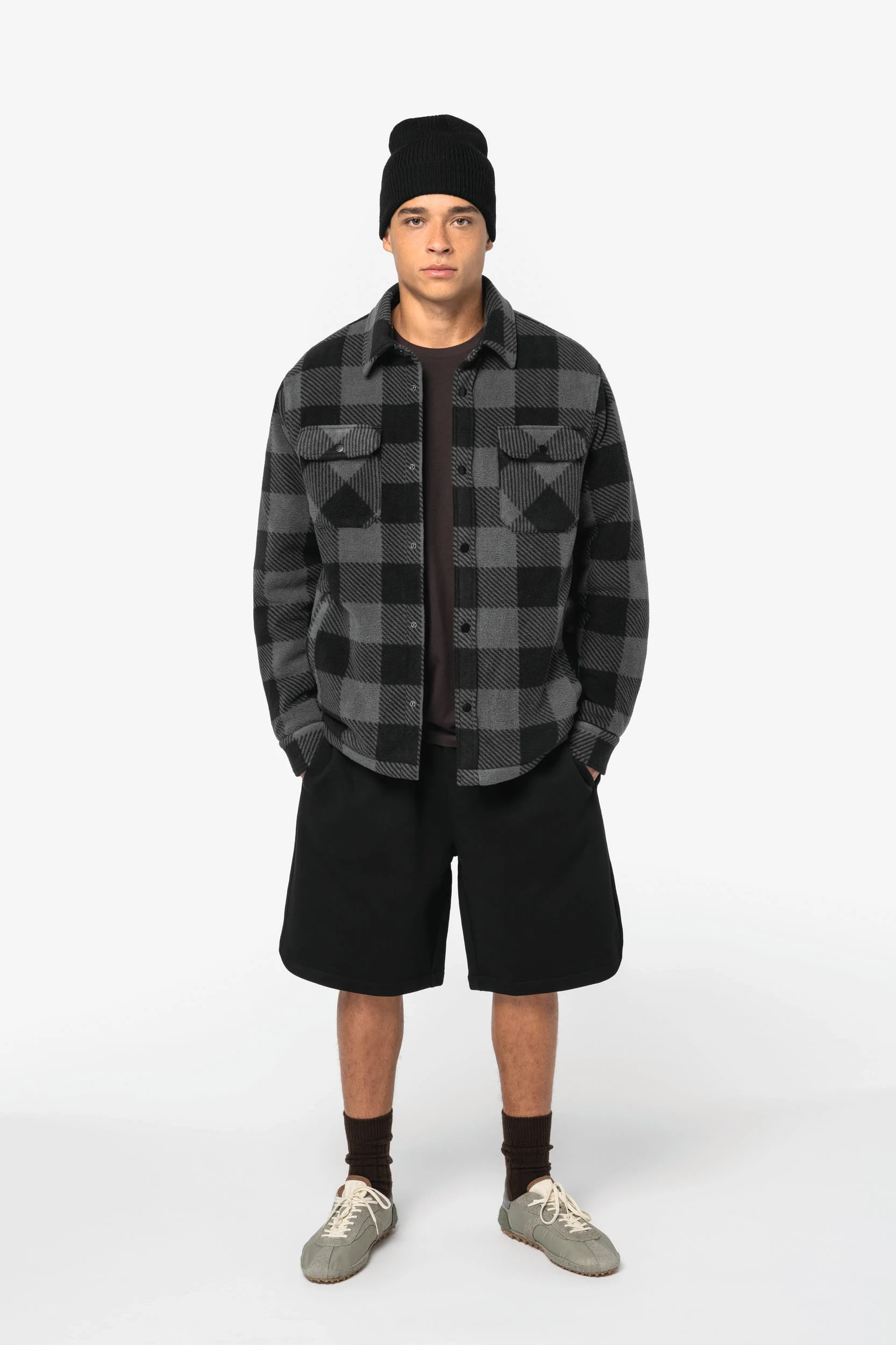 NS523 - Surchemise rembourrée écoresponsable à carreaux homme – Image 2