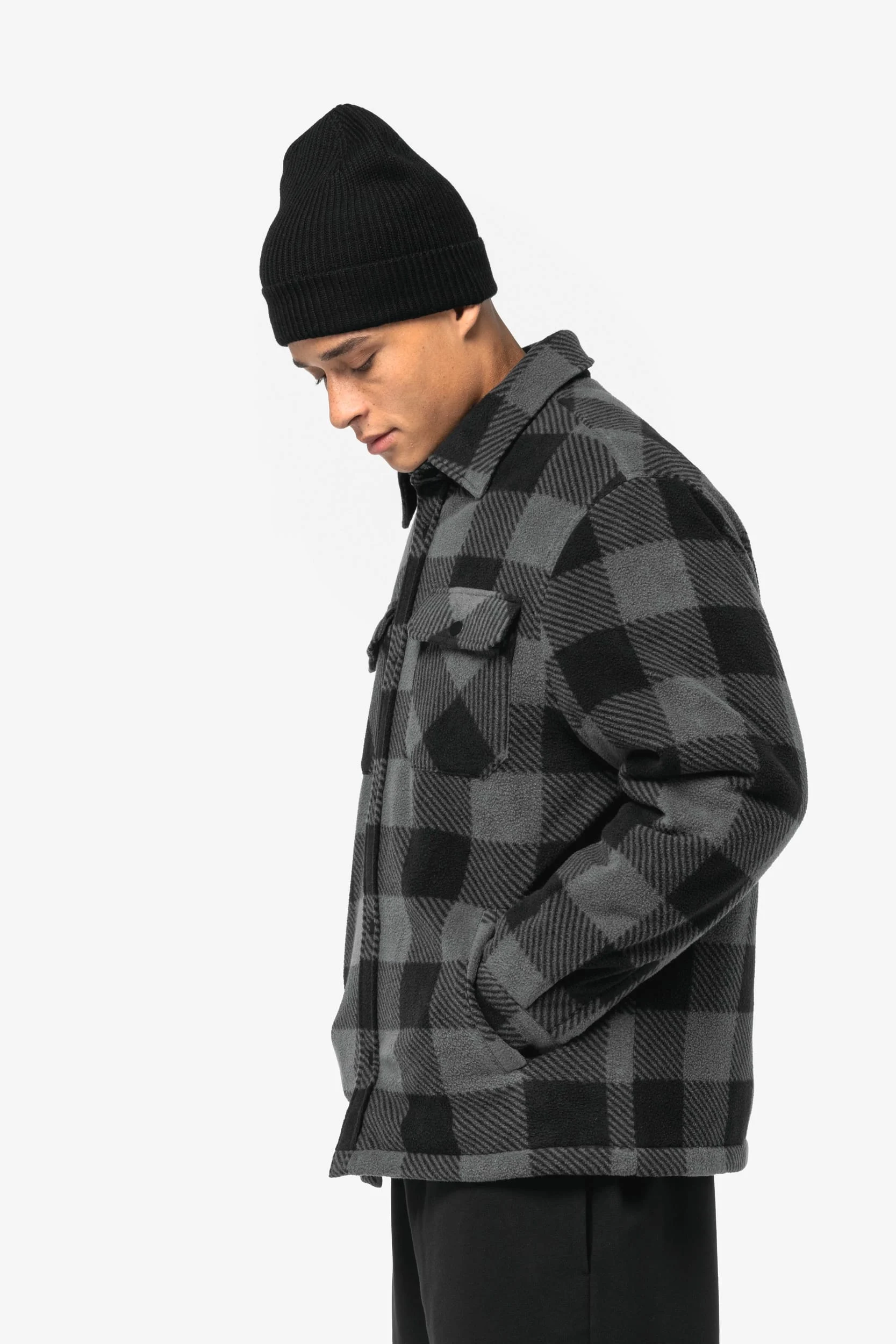 NS523 - Surchemise rembourrée écoresponsable à carreaux homme – Image 6