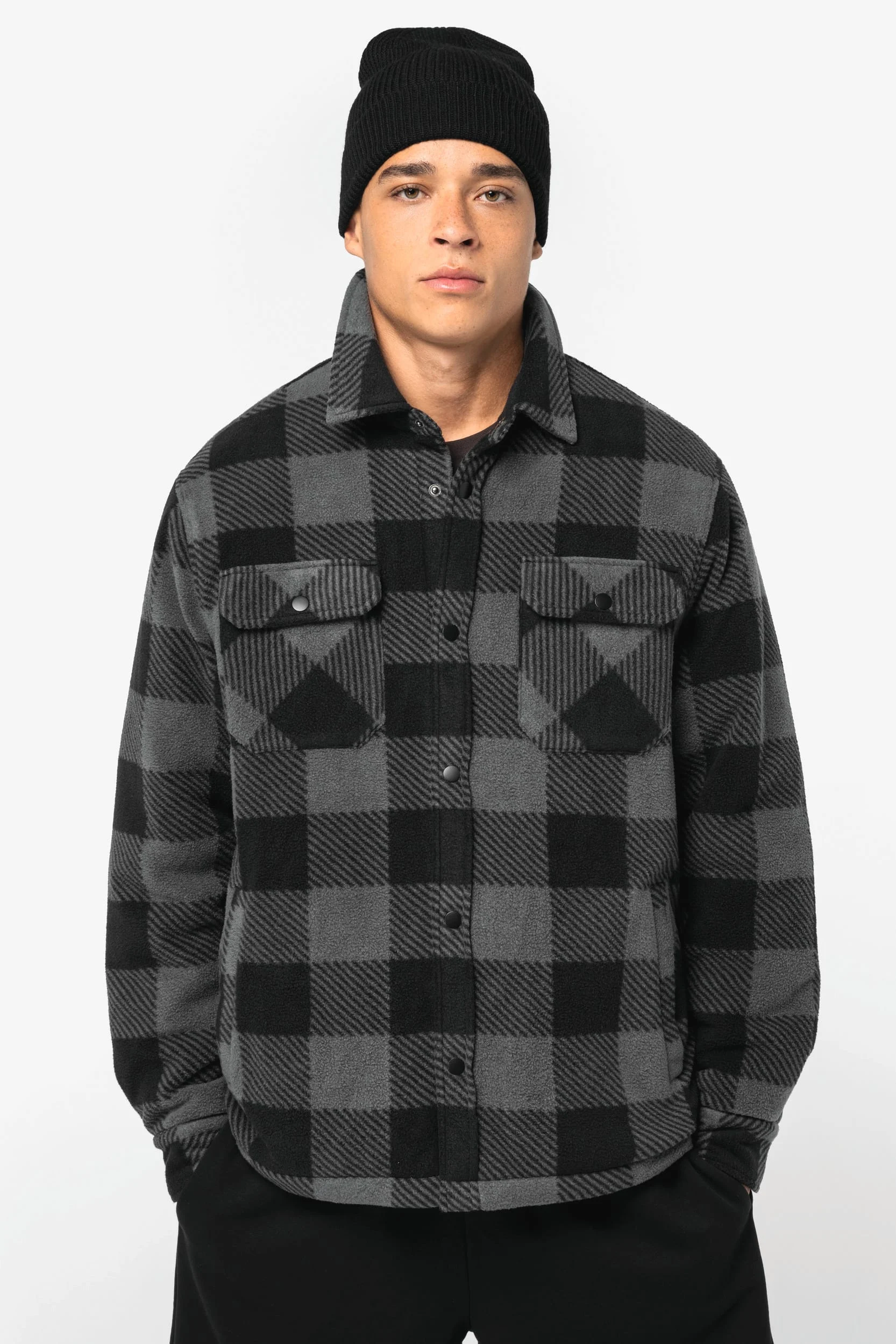 NS523 - Surchemise rembourrée écoresponsable à carreaux homme – Image 5